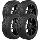(QTY 4) 285/40R20 Nitto NT420V 108V XL Black Wall Tires