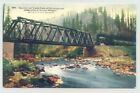 North Fork Railroad Junction with Nehalem & Salmonberry Rivers, Oregon OR 1910 *