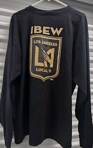 LAFC X IBEW Electrical Workers Local Union 11 Long Sleeve Season size XXL