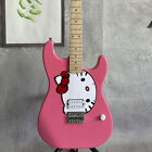 Hello Kitty Pink ST Electric Guitar H Pickup Maple Fretboard 6 String Fast Ship