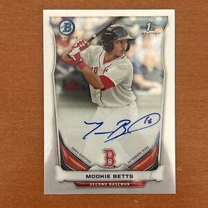 Mookie Betts 2014 Bowman Chrome AUTO Red Sox / Dodgers RC Rookie