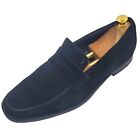 Italian Tods men's size 10.5 US / 9.5 UK black suede loafers dress shoes