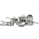 12 Piece Tramontina Gourmet Stainless Steel Cookware Set Pan TryPly Contruction