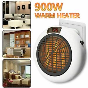 Small Portable Plug in Electric Handy Wall Space Toasty Heater Thermostat Timer