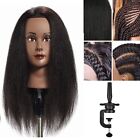 100% Human Hair Mannequin Head Hairdresser Manikin Cosmetology Training Doll