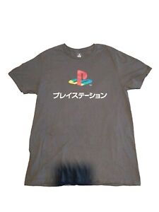 Officially Licensed Playstation Graphic Logo Gray T-Shirt size M