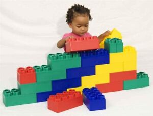 24pc Jumbo Blocks Preschool Set - Large Building Blocks for Toddlers - Stackable