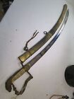 US WAR OF 1812 SWORD EAGLE HEAD BLASS SCABBARD ETCHED BLUE AND GOLD PANEL BLADE