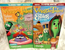 Veggie Tales Set of 2 VHS Movies Madame Blueberry Thankfulness & Esther Courage