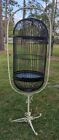 Vintage Bird Cage with Stand Ornate Twisted Iron Pull Out Tray - Local Pick up