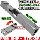 AGGRESSIVE ARMS USA BLASTED STAINLESS STEEL RMR SLIDE For GL0CK 21 45 45ACP G21