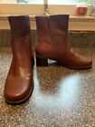 BRAND NEW Naturalizer Women's Ankle Boots Size 8W Reddish Brown Leather