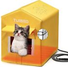 TURBRO Heated Cat House Outdoor, Insulated and Weatherproof Iron Shelter