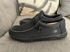 Hey Dude Wally Sox Casual Loafer for Men, US Size 13 - Jet Black