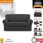 2-Piece Microfiber Sofa Slipcover - Spandex Fitted Couch Cover, Elastic Bottom