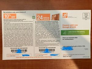 Home Depot  10% off Coupon  Store/Online  Exp 4/14/24 CREDIT CARD Holders ONLY