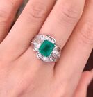 GIA Certified 2.52 ct Colombian Emerald and Diamond Ring in Platinum - HM1986A