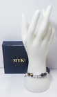 MYKA Personalized Lava & Tiger Eye Stones Beaded Men's Bracelet