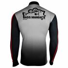 BASS MANIACS GRAY RED PolyPRO Collection FISHING JERSEY TOURNAMENT 50 UPF