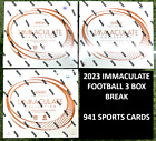 Detroit Lions 2023 IMMACULATE Football 3 BOX 1/2 CASE Live Break #004