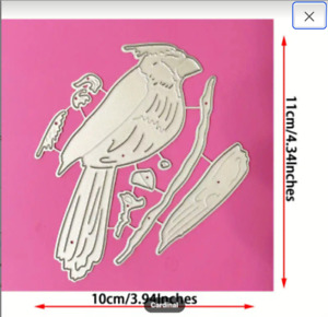 cardinal bird woodland die cuts metal card clay scrapbook FAST Free Shipping