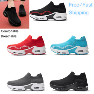 Ladies Womens Trainers Sneakers Slip On Running Walking Gym Comfy Fashion Shoes