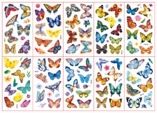 10 X Kids Butterfly Temporary Waterproof Tattoos Stickers Removable US (KB)