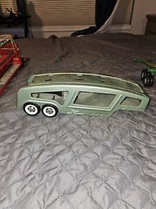 Vintage Structo Auto Haul Transport Trailer ONLY Toy Hauler Teal Blue Green 16