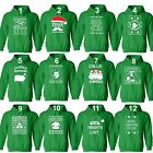 Unisex UGLY CHRISTMAS SWEATER Vacation Santa Funny Women's Mens Hoodie GREEN