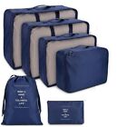 6PCS Storage Compression Bags Luggage Travel Packing Cubes Organiser Suitcases