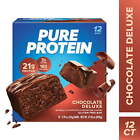 Chocolate Deluxe,Pure Protein Bar,21g Protein, Gluten Free, 1.76 oz, 12 Ct,new