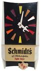 Vintage SCHMIDT'S of Philadelphia Light Beer Lighted Pendulum Clock Sign