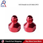 2PC 8AN Female to 6AN Male Flare Reducer Fitting Fuel Cell Bulkhead Adapter Red