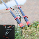 Foldable Adjustable Double Pole Bracket Practical Fishing Rod Holder Fish Tool
