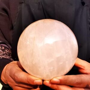 4.43lb Natural Pink Quartz Rose Quartz Ball Crystal Sphere Meditation Healing