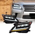 For Lexus LX570 LED Headlight 2008-15 Upgrade Angel Eye Projector DRL Head Lamps