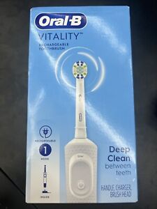 Oral-B Vitality Deep Clean Rechargeable Electric Toothbrush White NEW SEALED OEM