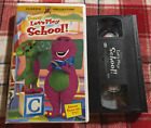 BARNEY, LET'S PLAY SCHOOL! (1999) Canadian Clamshell | VHS TAPE, Tested/Working
