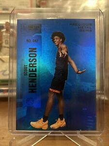 2022 Skybox Metal Universe Champions PMG Blue 19/50 Scoot Henderson #FF23