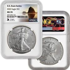 New Listing2022 American Silver Eagle - NGC MS70 7K US State Series Oregon