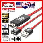 4K HDMI Mirroring AV Cable Phone to HDTV TV Adapter For iPhone Android Universal