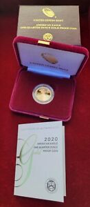 2020 W $10 Type I Gold American Eagle Proof Coin 1/4 OZ. Gold With OGP and COA