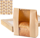 Paper Bread Bags 25 Pcs Sourdough Homemade Large Bakery Window Includes 25 Label