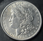 New Listing1886 $1 Morgan Silver Dollar. Nice AU/UNC Details, Cleaned