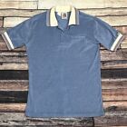 Kennington California Short Sleeve Polo Shirt Mens S Blue Terry Cloth 70s VTG