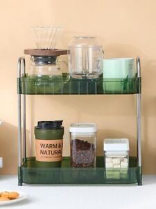 Bathroom Organizer Countertop Shelf - 2-Tier Clear Skincare Organizers Vanity...