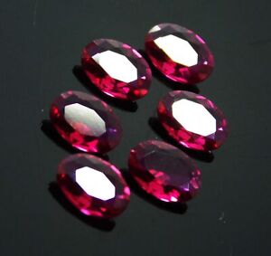 6 Ct Natural Untreated Red RUBY CERTIFIED Oval Cut Loose Gemstone Lot Ring Size