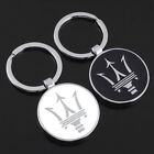 3D All Metal Car Logo Key Chain Ring For  Maserati Quattroporte