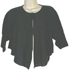 Sita Murt Shrug Sweater Womens Size 44  US 12 Crop Ribbed 3/4 Sleeve Round Hem