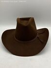 RESISTOL Men's Brown Felt 3x Beaver Cowboy Hat Size-7 1/8